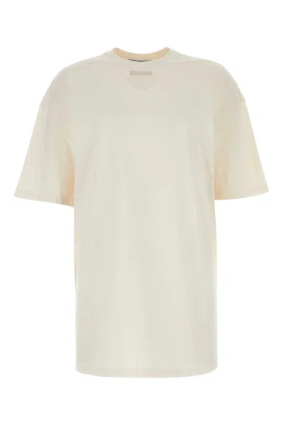 PRADA PRADA IVORY JERSEY T-SHIRT