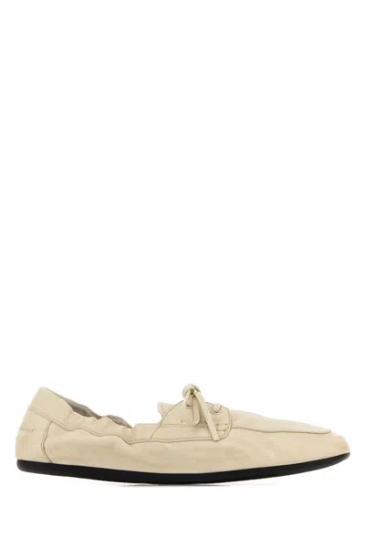 Prada Natural Leather Loafers In Neutral