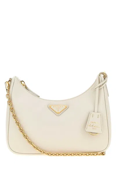 Prada Ivory Leather Re-edition 2005 Shoulder Bag In Purple