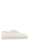 Prada Canvas Sneakers With Round Toe And Rubber Sole