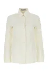 Prada Ivory Paper And Viscose Shirt