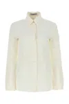 Prada Ivory Paper And Viscose Shirt In White