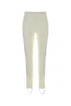 Prada Stretch Leggings With Side Stripe Detail In White