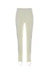 Prada Stretch Leggings With Side Stripe Detail In White