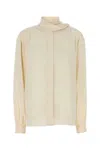 Prada Camicia In Seta Avorio  Donna In White