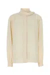 Prada Camicia In Seta Avorio  Donna In White