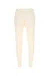 Prada Ribbed Waistband Cashmere Blend Joggers In Bianco