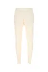 Prada Ribbed Waistband Cashmere Blend Joggers In Off White