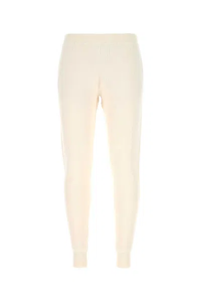 PRADA IVORY STRETCH CASHMERE BLEND JOGGERS
