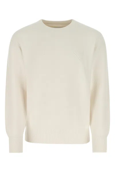 PRADA IVORY STRETCH CASHMERE BLEND SWEATER