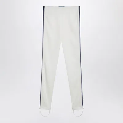 PRADA IVORY TECHNICAL FABRIC LEGGINGS