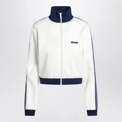 PRADA PRADA IVORY TECHNICAL FABRIC SWEATSHIRT