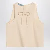 Prada Top With Bow In White
