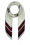 Prada Women Ivory Twill Foulard