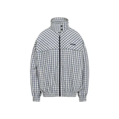 PRADA PRADA IVORY WHITE COTTON BLOUSON JACKET