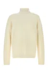 Prada Off White Knitted Sweaters In Yellow