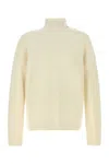 Prada Off White Knitted Sweaters In Neutral