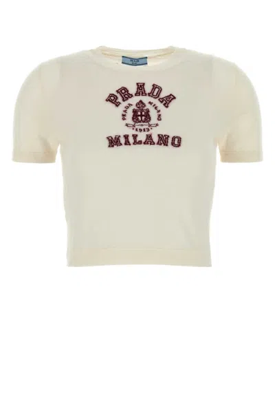 PRADA IVORY WOOL SWEATER