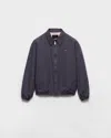 Prada Embroidered-logo Jacket In Black