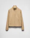 Prada Cotton-blend Jacket In Desert Beige