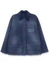 Prada Lapel Long-sleeved Casual Jacket In Blau