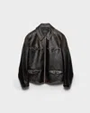 Prada Jacke Aus Leder In Black