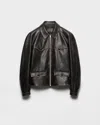 Prada Jacke Aus Nappa-leder In Black