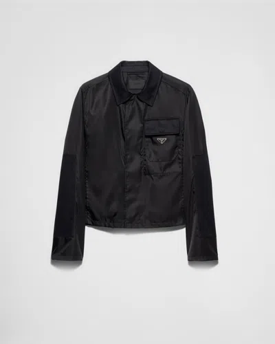 Prada Jacke Aus Re-nylon In Schwarz