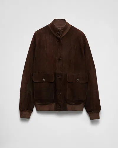 PRADA JACKE AUS WILDLEDER