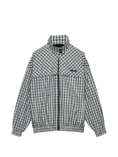 PRADA CHECKED COLLAR BLOUSON JACKET