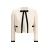 Prada Trimmed Cropped Jackets With Pockets And Buttons