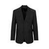 Prada Single-breasted Blazer In Mohair And Wool In Black