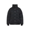 Prada Cotton Padded Jacket Stand-up Collar In Black
