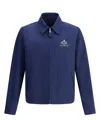 Prada Logoed Jacket In Blue