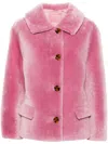 Prada Single-breasted Shearling Jacket