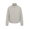 Prada Structured Jacket High Collar Button Cuffs In Gray