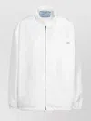 Prada Jacket High Collar Drawstring Hem Elastic Cuffs In Multi