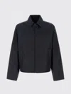 Prada Padded Jacket With Collared Design And Front Pocket In Black