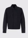 Prada Wool Blend Tailored Jacket Collared Design In Blue