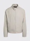 Prada Cotton Jacket High Collar Buttoned Cuffs In Neutral