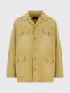 Prada Cotton Jacket Collared Design Four Pockets In Yellow