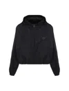 Prada Re-nylon Cropped Jacket In Nero