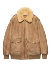 Prada Jacket With Application In Brown