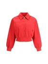 Prada Canvas Jacket In Red