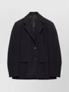Prada Jacket With Notched Lapels And Front Pockets In Black