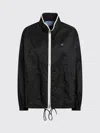 Prada Renylon Windbreaker High Collar Elastic Cuffs In Black
