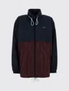 Prada Two-tone Windbreaker High Collar In Brown