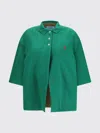 Prada Bicolor Polyethylene Biker Jacket In Green