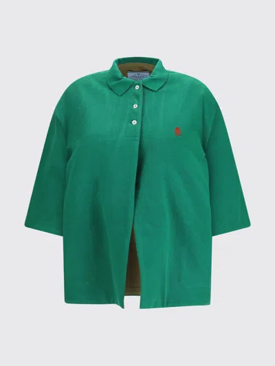 PRADA PRADA COTTON PIQUÉ BOXY BLOUSON