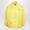Prada Collared Jacket Front Pockets Long Sleeves In Yellow